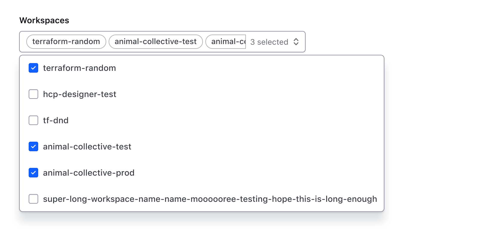 Showing the list's auto width, resizing to the longest list item