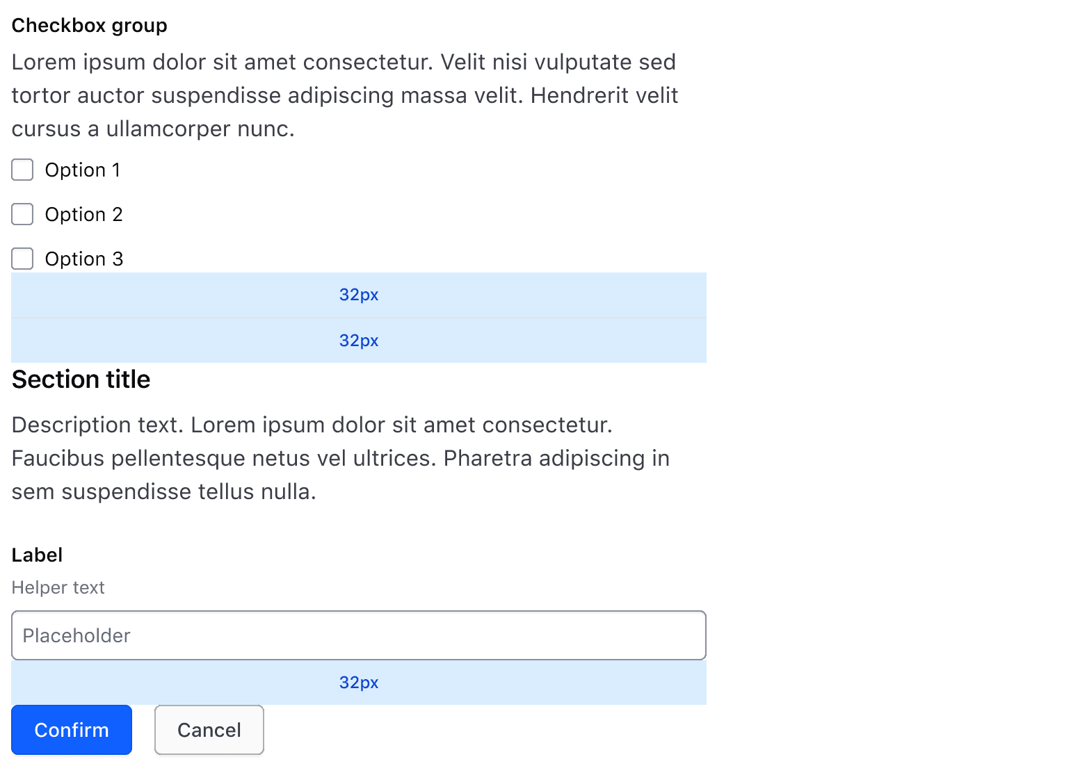 Spacing between trailing actions
