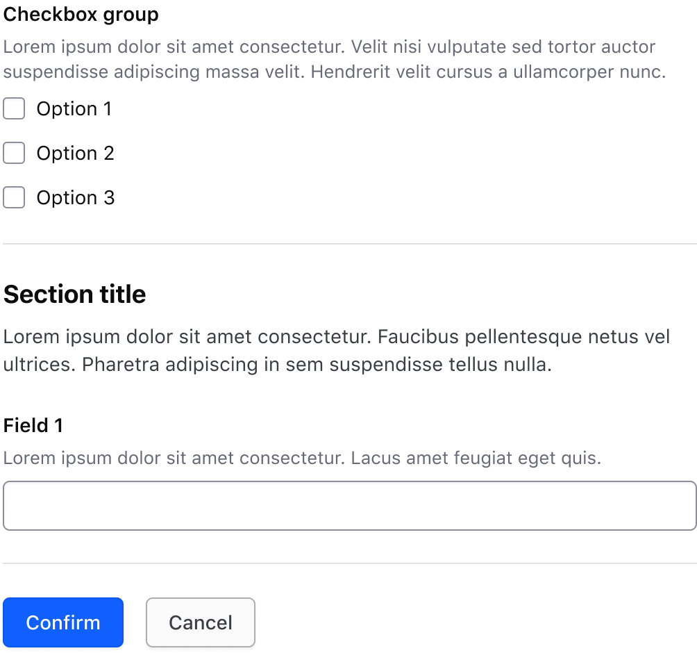 Spacing using separators