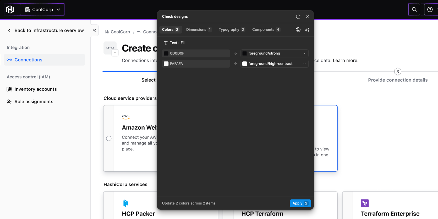 An example of Check Designs detecting detached variables in a Figma design file